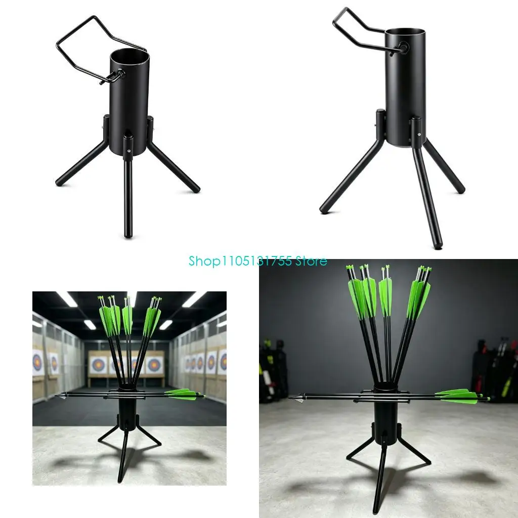K0EF Floor Ground Bows Stand with Tube Holder for Compound Targets Practice