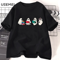 Cute Ghost Reading Acotar Book Spooky Book Club T-shirt Women Men Silly Ghost T Shirt Book SMJ Bookish Tshirt Retro Cotton Tees