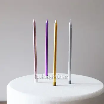 創意裝飾直筒派對氛圍蠟燭錐形優雅金色蛋糕蠟燭,適用於生日派對婚禮 10 最佳銷售 金色蠟燭 - №1