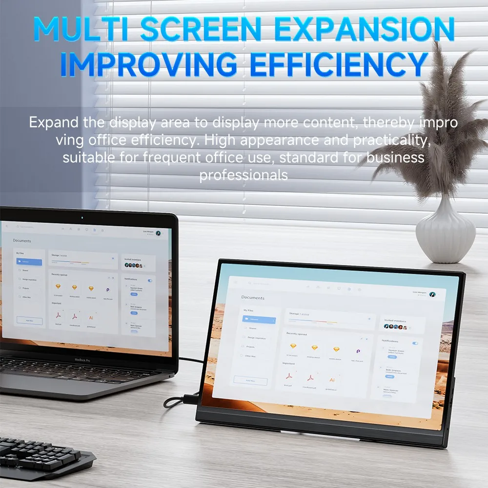 MUCAl 15.6 inch Portable Monitor FHD 1920*1080 Travel Gaming 15.6" Display Screen for Laptop Phone Switch ps4 ps5 XboX MacBook image 4