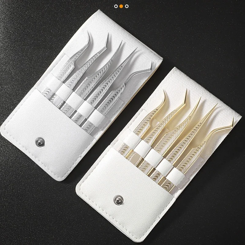5pcs Eyelash Tweezers Set For Eyelash Extension Lash Eyebrow Excellent Closure Make Fans Boot isolation Professional Makeup Tool