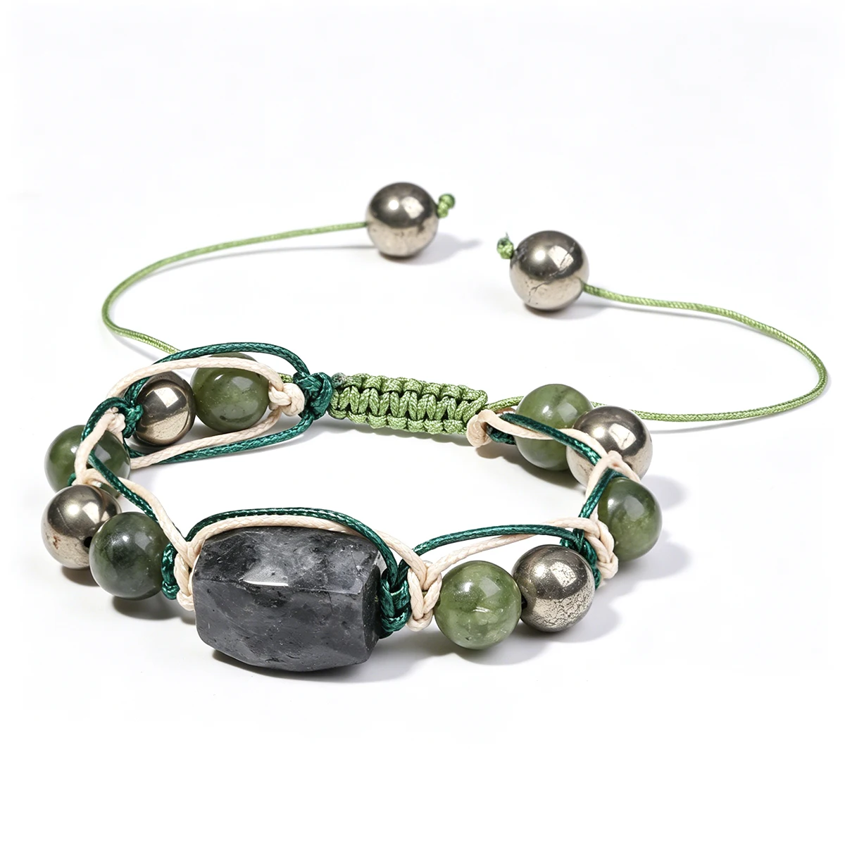 Herren-Armband aus natürlichem Citrin, gewebtes Armband, roher gelber Kristall, zieht Reichtum, Fülle, Heilstein, Schmuck, Geschenk für männliche Geschäftsleute – Detail 22