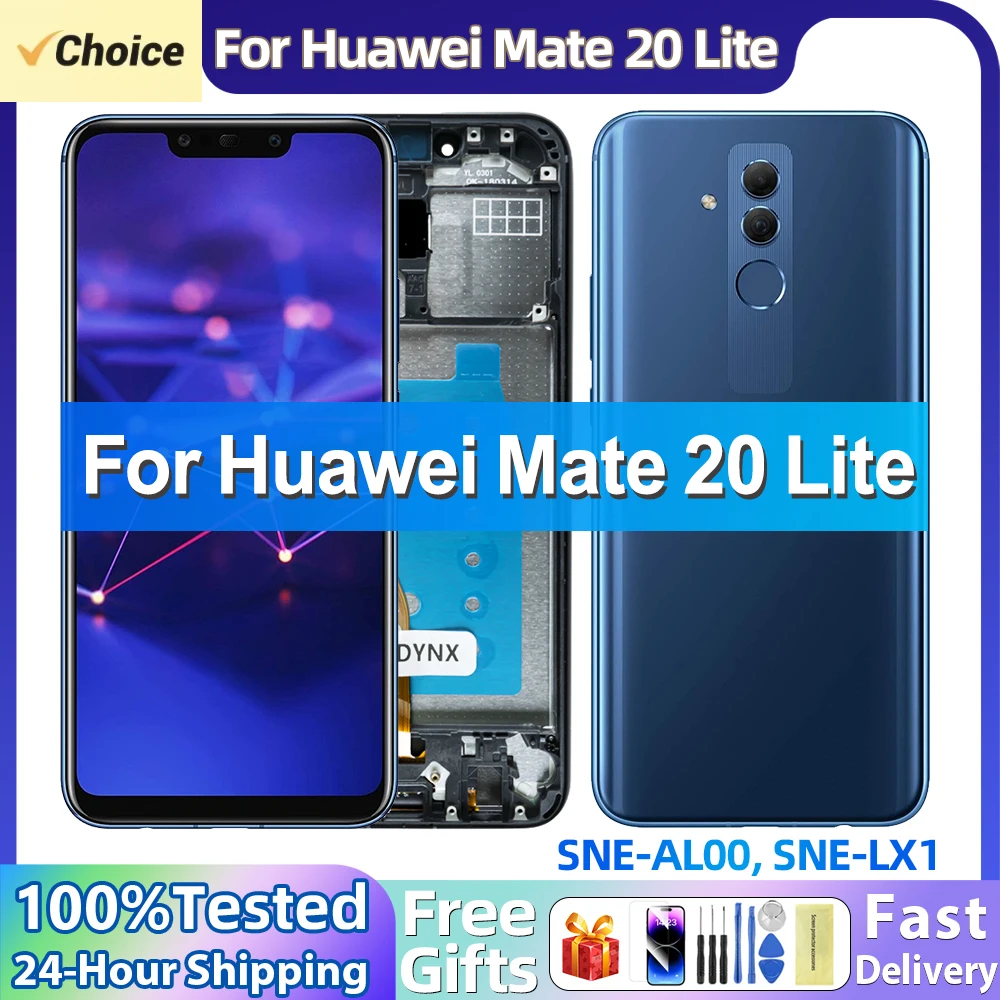 Huawei Mate 20 Lite用タッチスクリーン,6.3インチLCDディスプレイ,スペアパーツ,SNE-AL00, SNE-LX1, SNE-LX2,,lx3