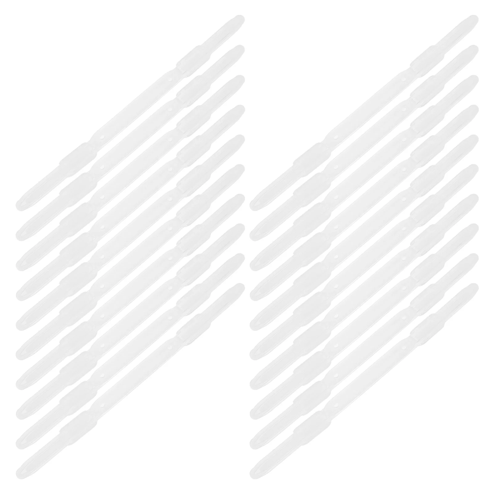 20 Pcs Multifunctional Double Hole Clip Binding Combs Binder Paper Clips Stickers Spine Labels Mechanism Binders