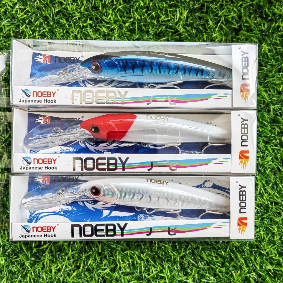 NOEBY 3pcs Minnow Hard Bait 12cm 30.5g Plastic Trolls Fishing Lure Floating 0-5m Leurre Peche Articulos De Pesca Wobblers Tackle