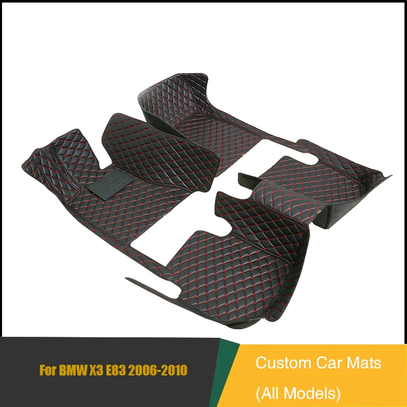 

Custom Automotive Car Floor Mats For BMW X3 E83 2006 2007 2008 2009 2010 Auto Luxury Leather Car Mats Full Coverage Car Accessor
