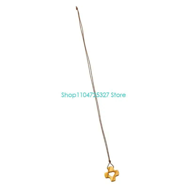 D8KF Unique Cutout Heart Crosses Necklace Symbol Of Faith And Love Handcrafted Christian Jewelry Gift For Everyday Wear