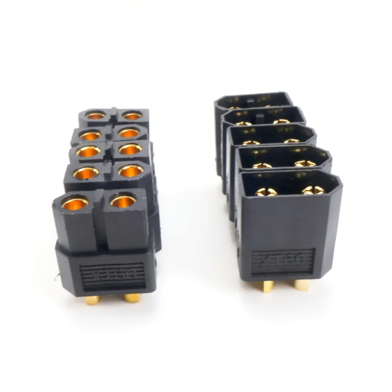 10 szt. Czarne złącza XT60 XT30 XT90 męskie żeńskie wtyki do akumulatorów RC Lipo, części zamienne do dronów i samolotów