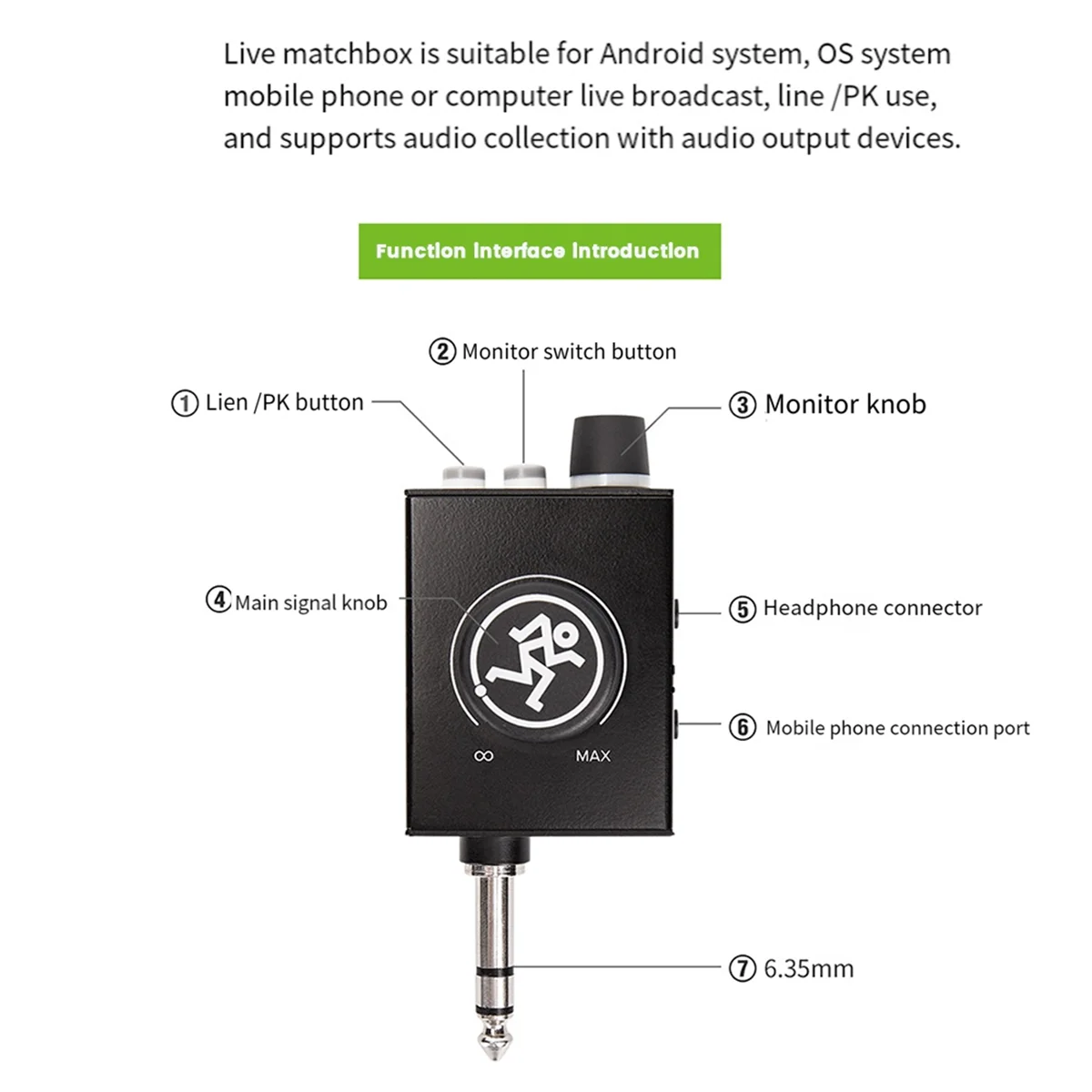 【Conta de preço】Para Runningman MatchBox Live Match Box Placa de som Conversor de áudio Parceiro perfeito para misturadores da série PROFX