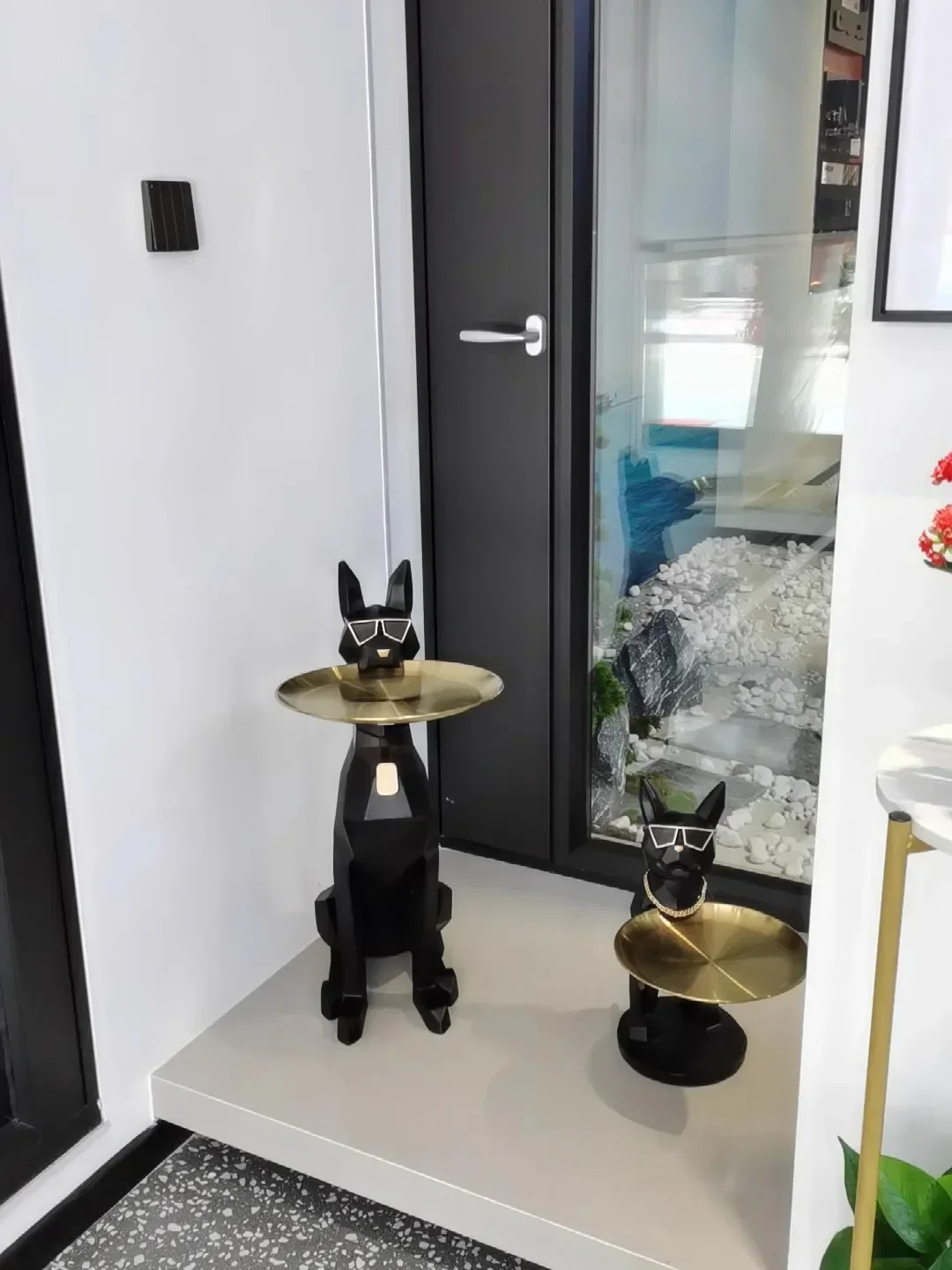 HotLarge, Creative, Floor-to-ceiling, Gentleman Dog, Ornament Light Luxury Living Room Decoration TV Cabinet, Home, Tray, New Ho