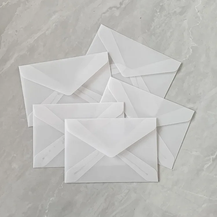 Enveloppes Translucides pour InPorter de Mariage, Coupe Européenne, Papier Acide Furique, Fournitures d'Affaires, Prend en Charge le Stockage Tbox, 50 Pièces/Lot