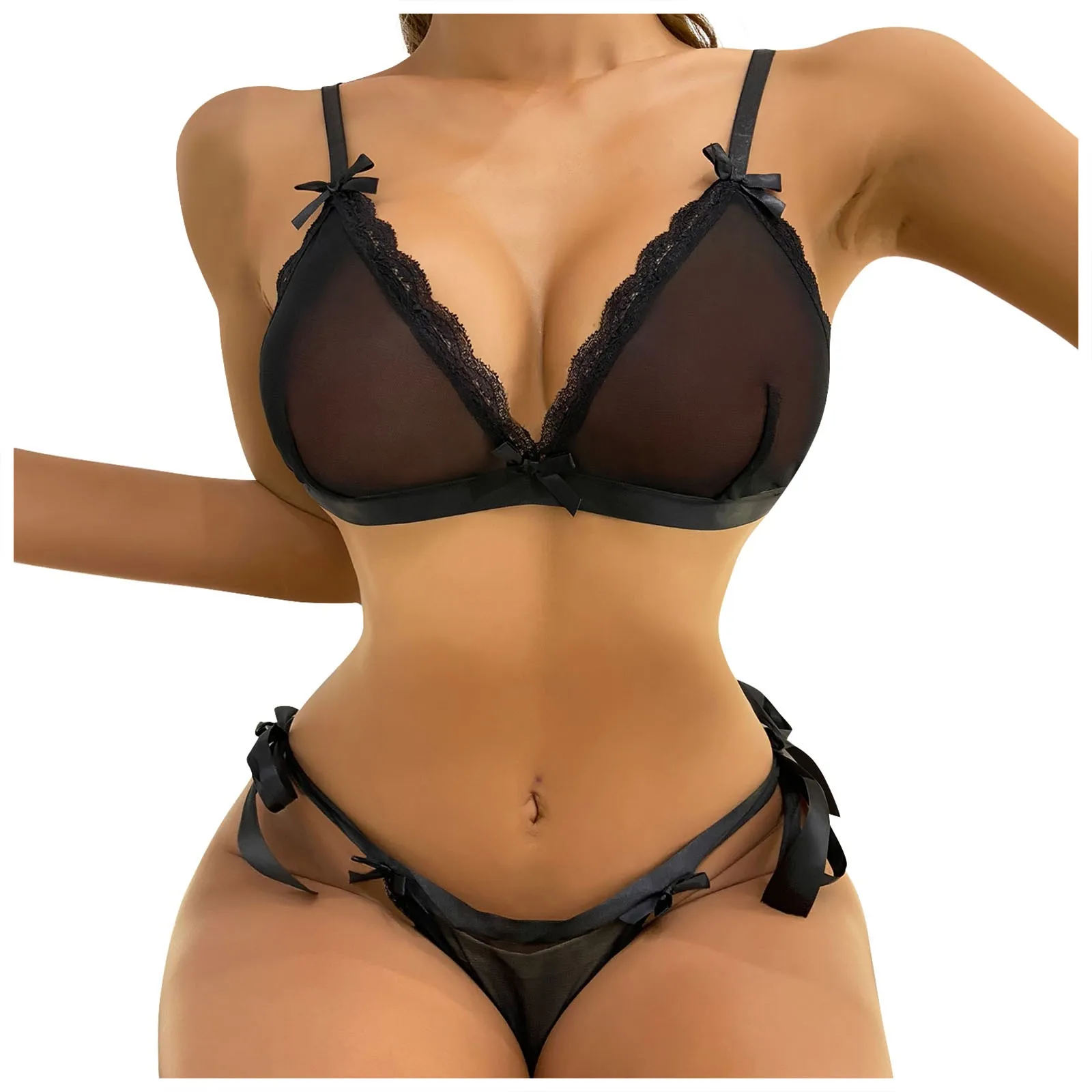 Sexy Lace Lingerie Set Women\'s Underwear Transparent Bra Panty Sets Lace Black Lingerie Bra Set Underwear Set