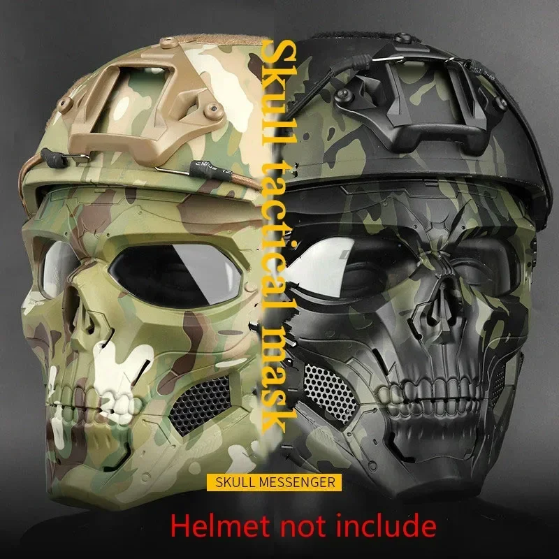 Tactical Skull Masks CS Shooting Paintball Masks Motorcycle Men Full Face Airsoft Cycling Halloween Cosplay Party Mask