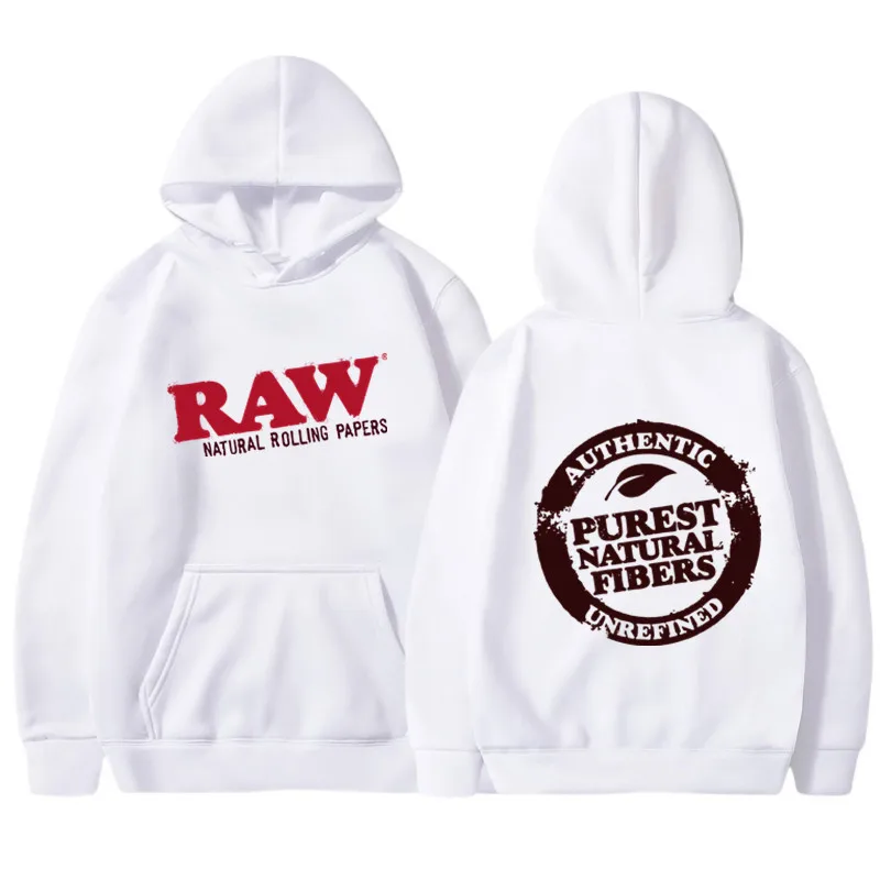 2024 New RAW Fashion Hoodie Men's Sweatshirt Polar Fleece Hooded Harajuku Hip Hop Casual Men's Streetwear Hoodie Pullover Hoodie