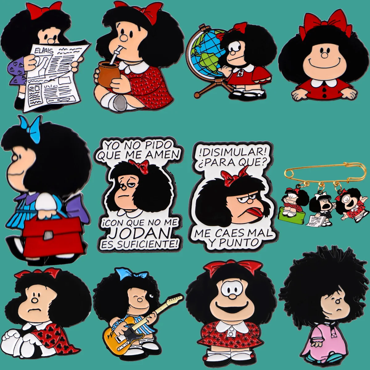 Cartoon-Mädchen Kawaii Emaille-Anstecknadel, Niedliche Revers- und Rucksack-Pins, Süße Abzeichen, Klassische Anime-Brosche für Kleidung, Schmuck, Geschenke für Freunde