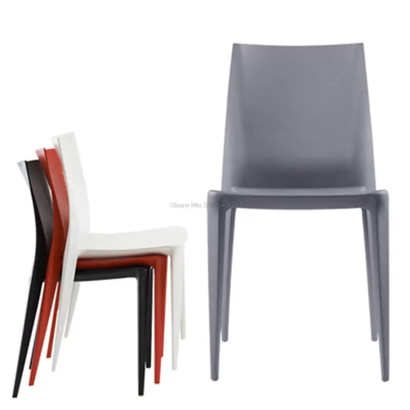 

Утолщенный пластиковый обеденный стул, спинка для улицы, индивидуальный стул для отдыха Bellini, современный минималистичный портативный креативный домашний