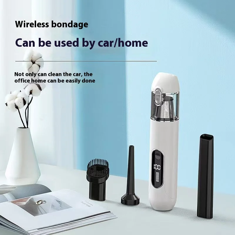 

Портативный ручной пылесос с большим всасывающим бесщеточным двигателем, источник питания USB для автомобилей, домашнего использования