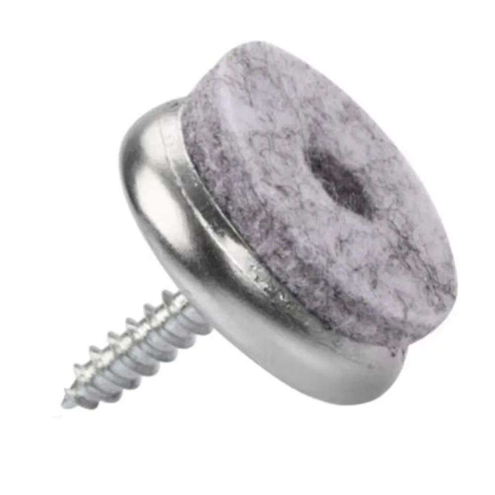 10 unids/set de alfombrilla de fieltro de Metal para muebles, forma redonda, disminuye la fricción, alfombrilla antideslizante, Protector de suelo, almohadillas para patas grises
