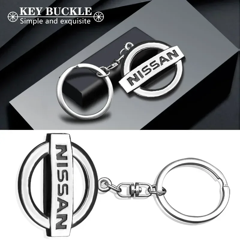 

Car Logo Double-sided Zinc Alloy Keychain Key Chain Rings Styling For Nissan Qashqai J10 J11 Juke X-trail T32 Note Almera Teana