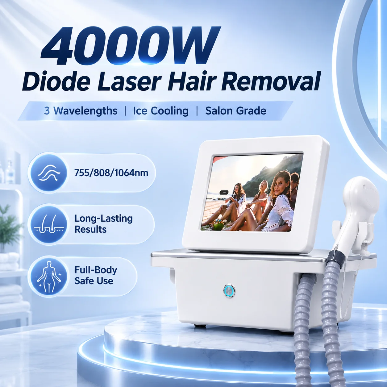 Cooling Gel For Laser Hair Removal - 5000W 808nm Diode Laser Hair Removal