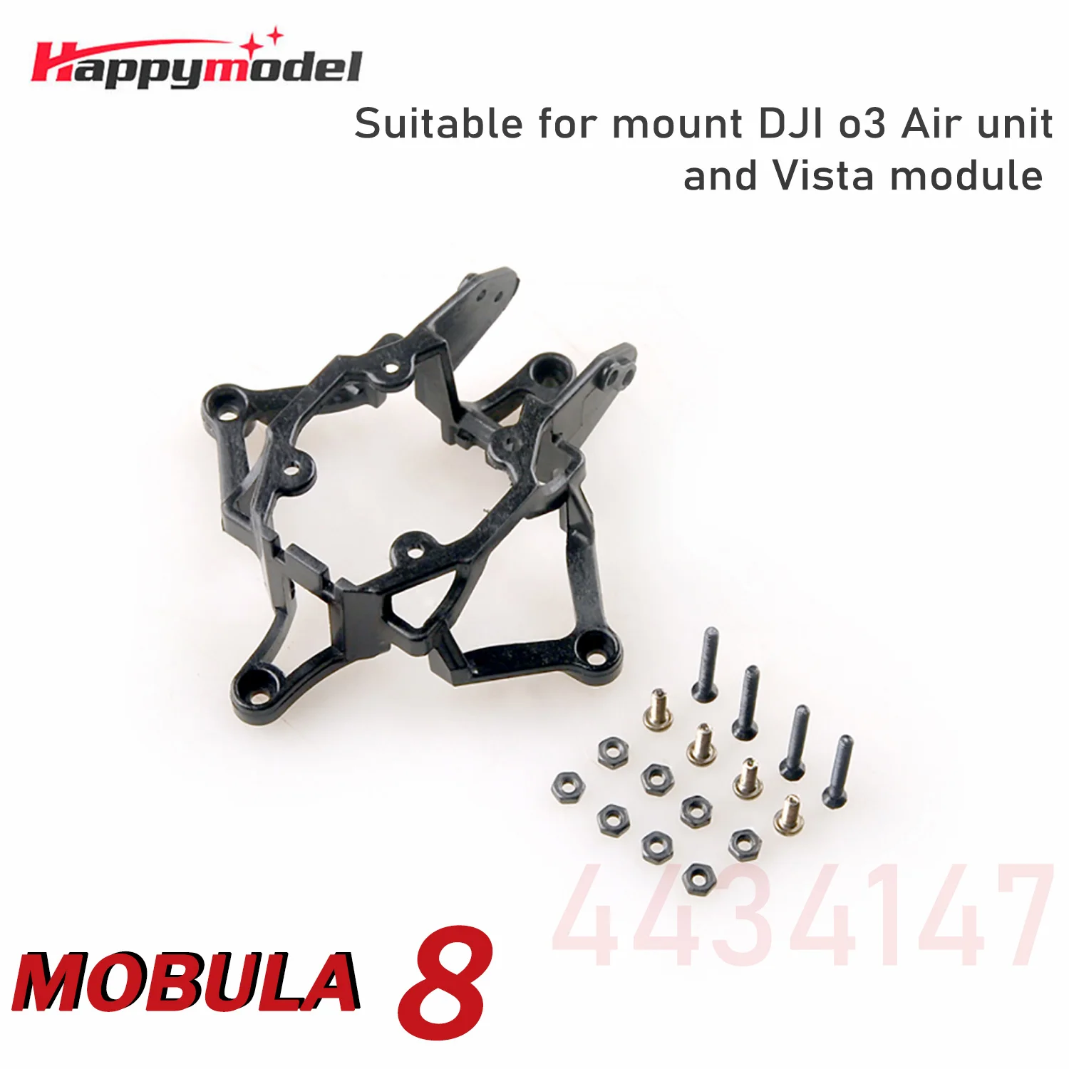 HappyModel Mobula 8 Replacement Parts DJI O3 Camera Mount Bracket PA Materials Suitable for DJI o3 Air unit and Vista module