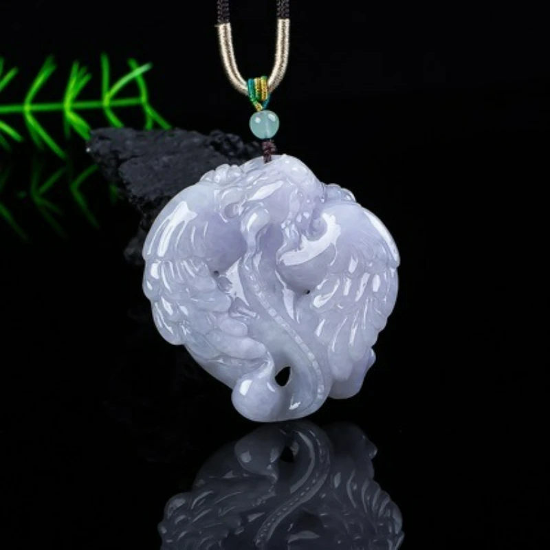 

Натуральный бирманский жадеит класса А Ruyi Pixiu, жадеитовое ожерелье, кулон, изысканные аксессуары, мужские и женские пары, счастливый амулет, подарок