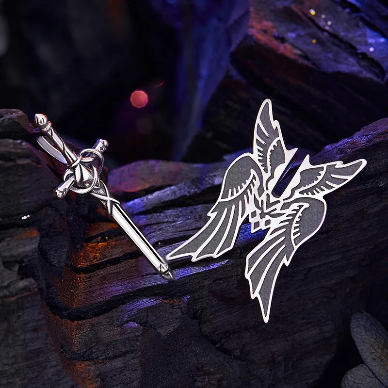 Fate Apocrypha Anime Pendant 925 Silver Jewelry Necklace FA FGO Ruler Religious Cross Cosplay Jeanne d'Arc/Alter Gift