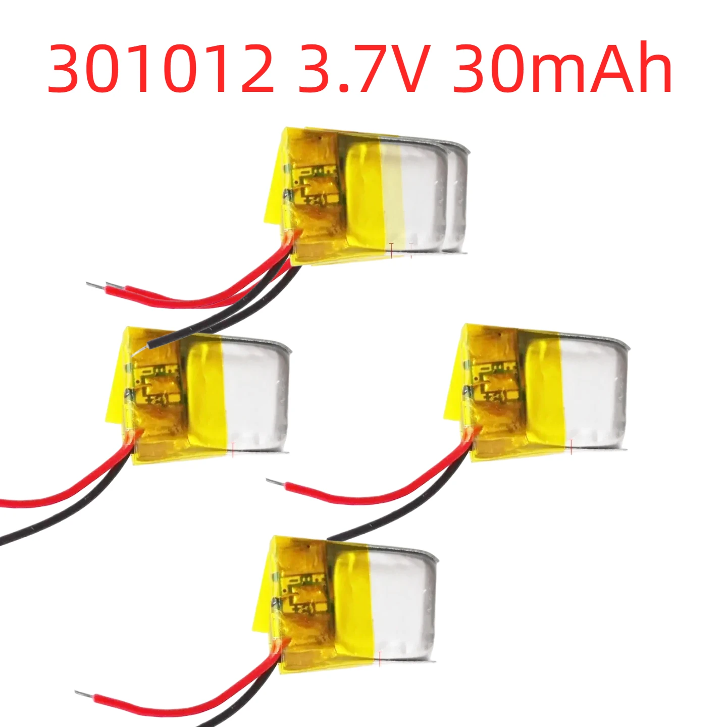 

3.7V 30mAh 301012 Lipo Battery, Rechargeable Lithium Polymer Cell for Bluetooth Headset, MP3, Smart Watch, Mini Video Pen