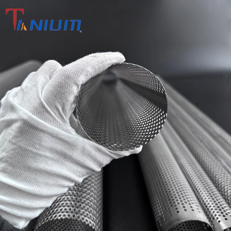 

Dia 25mm stainless steel Perforated Punch Tubing Thk 1.0mm Perforated Metal Cylinder for Industrial Processing