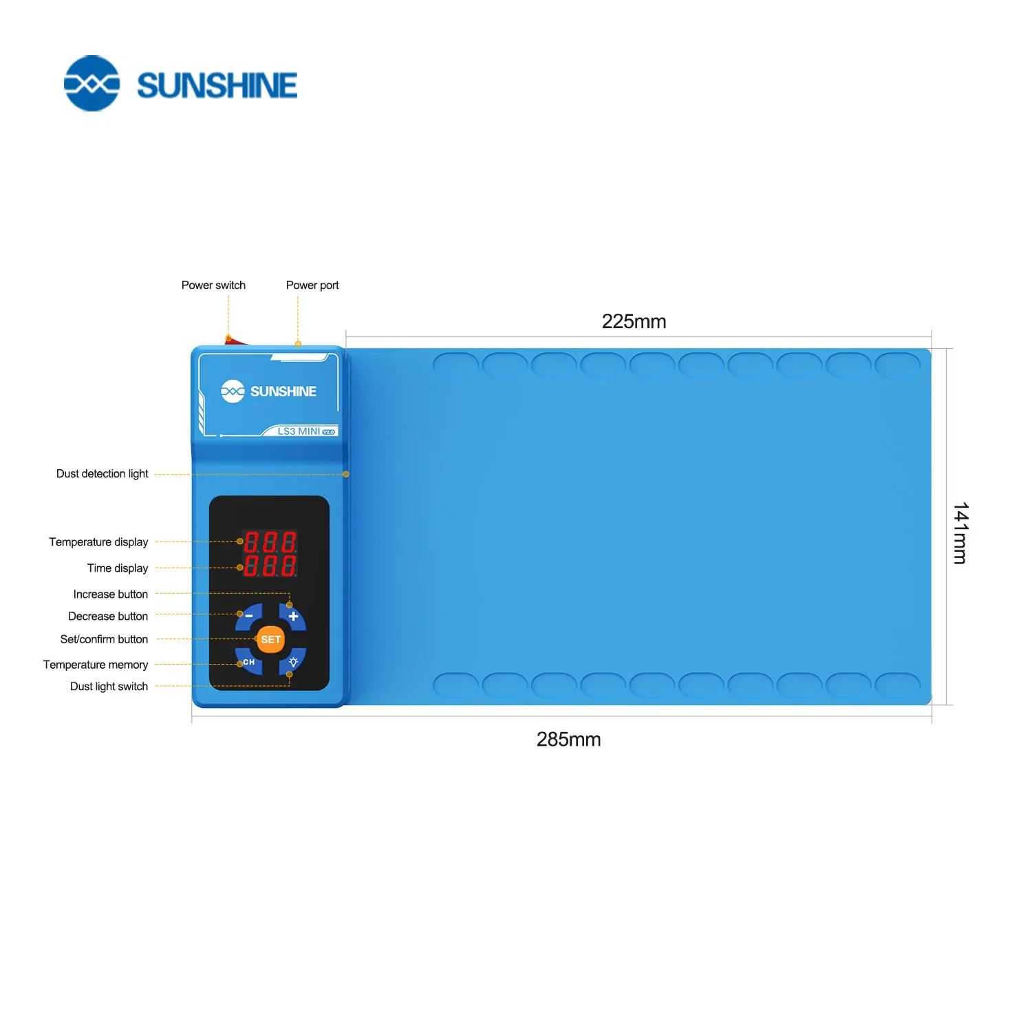 SUNSHINE LS3 Mini V2.0 LCD Screen Remover Pad Large Space Suitable Suitable for Mobile Phones Tablet Screens Below 10.5 Inches