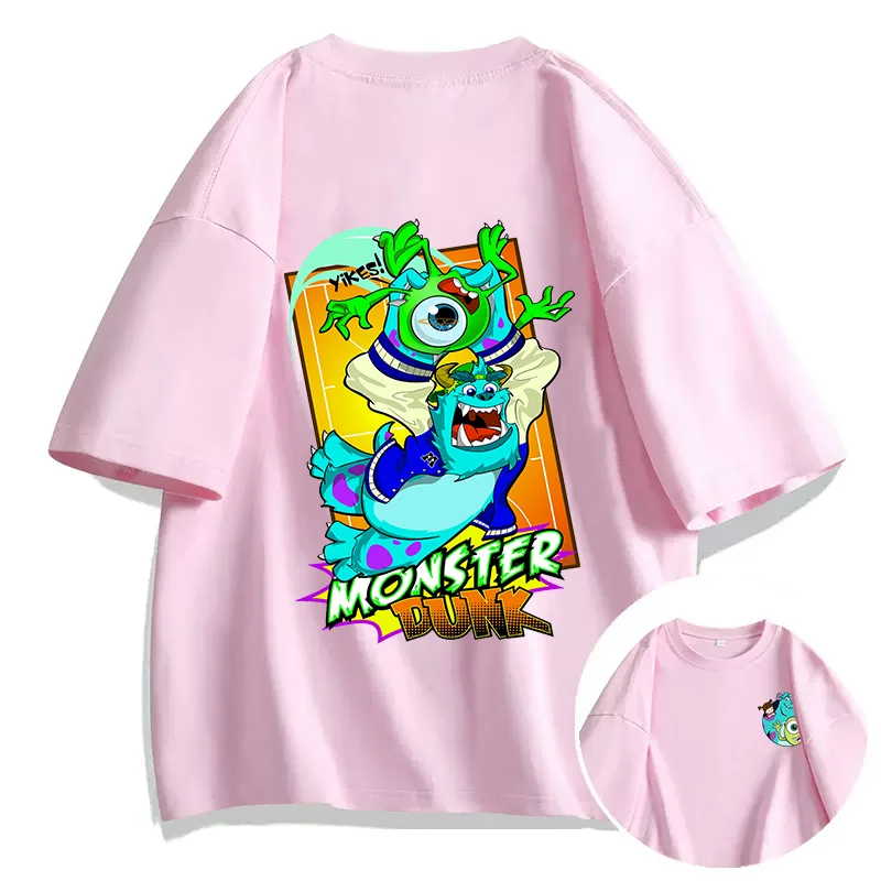 Anime Sullivan Mike Wazowski Print T Shirt Couple student street sports casual T-shirt