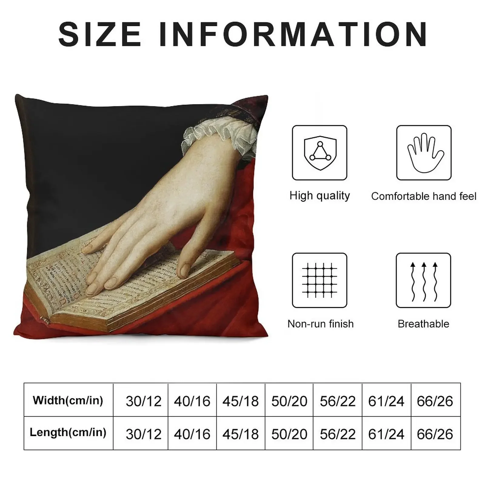 Renaissance old master cropped image, hand on book Throw Pillow Throw Pillow Sofas Covers Cushions Home Decor pillow