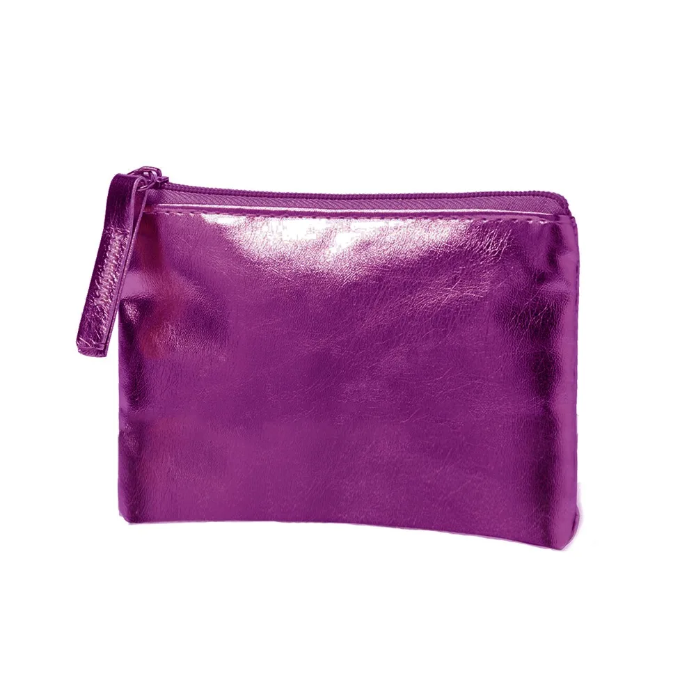 Portable Soft PU Leather Coin Purses Zipper Waterproof Card Holder Storage Coin Bag