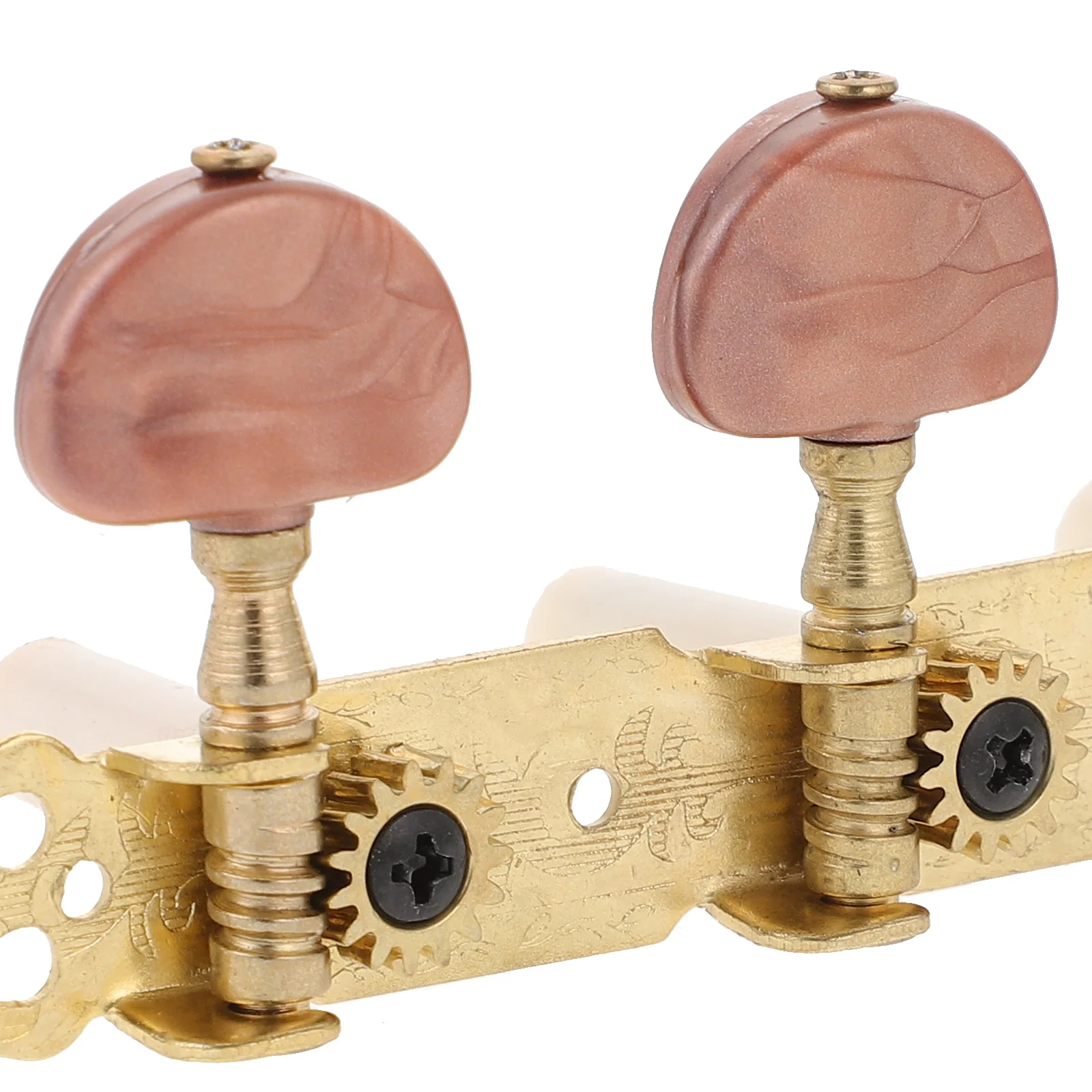 

2pcs Classical Guitar String Tuner Machine Heads 6 String Tuning Pegs For Wood Guitars Brown Red Head Instrument Parts Accessory