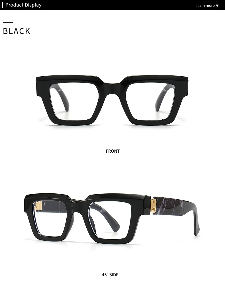 Marke Design Retro Lesebrille für Mann und Frauen Mode Luxus Beine Große Größe Quadratische Presbyopie Brillen Dioptrien 0 bis + 6,0 – Detail 7