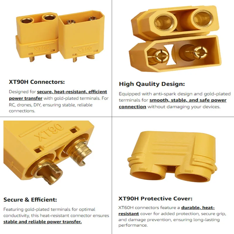 XT90H-Female-to-solar connector waterproof extension cable, suitable for solar panels and portable power banks (1m~10m)~