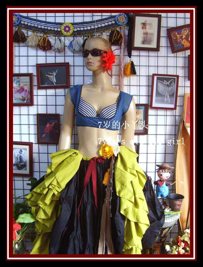 Blusa acampanada en el pecho para danza del vientre fina transparente Top CO12
