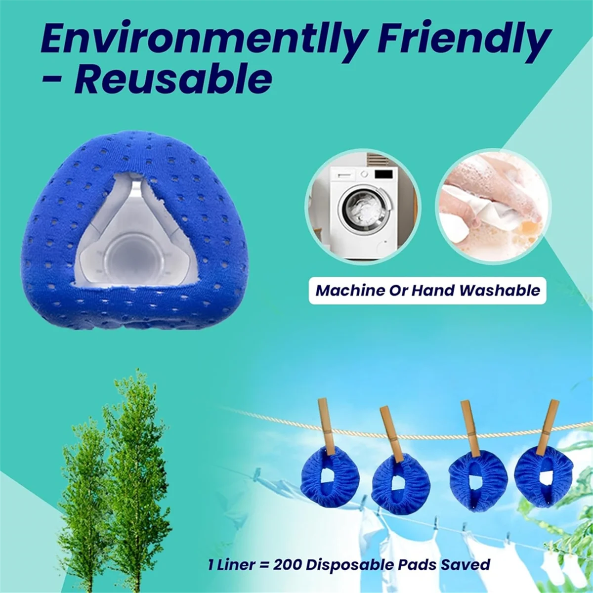 ABTX 6 عبوات من بطانات قناع الأنف CPAP القابلة لإعادة الاستخدام لـ N20، أغطية قناع C Pap مع نسيج مسامي #5