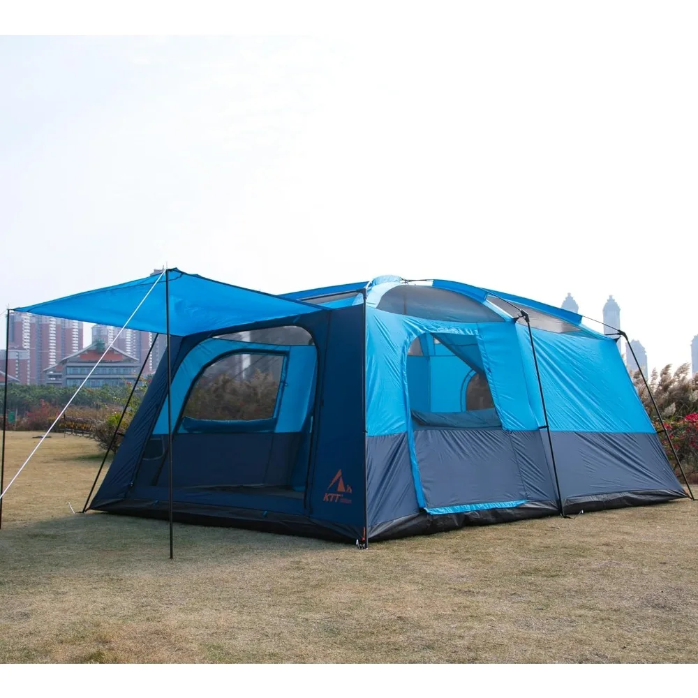 Extra Large Tent 10-12-14 Person(Style-B),Family Cabin Tents,2 Rooms,3 Doors and 3 Windows