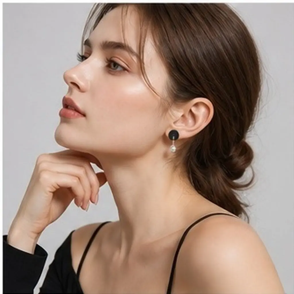 100Pcs Round Black Earring Display Cards 5Cm Diameter Jewelry Packaging Cards for Earrings Selling Retail Boutique Display and