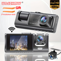 3 Lens 1080P Dash Cam for Cars DVR WIFI Vehicle Recorder Night Vision Rear View Camera for vehicle Car Assecories Free Crowbar