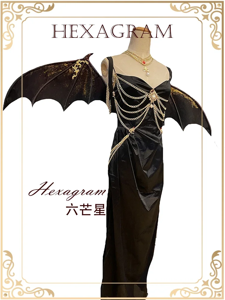 

[Dracula] Hexagram Original Lolita Handmade Halloween Dark Goth Vampire Little Demon Wings