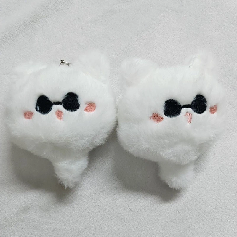 Anime jujutsu kaisen gojo satoru gato brinquedo de pelúcia bonito bordado pelúcia animais bonecas pingente brinquedos dos desenhos animados para crianças presente