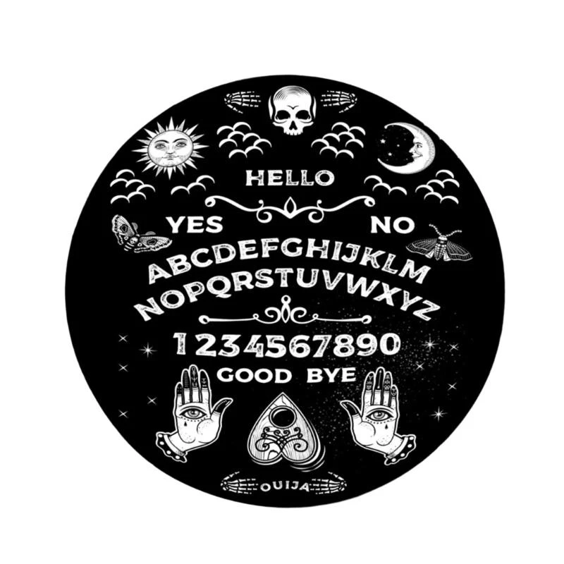 

652F Dowsing Divinations Mat Pad Skull Sun Moon Astrology Pendulums Chart Mat Balancing Meditations Decoration Tarots Pad
