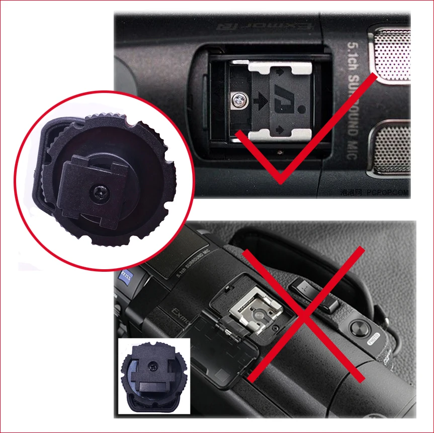 Active Interface Hot Shoe AIS to Universal Hot shoe Adapter for Sony VG30 VG30H HDR-HC9 XR200V XR550V CX550V HC9 SR5C CX12