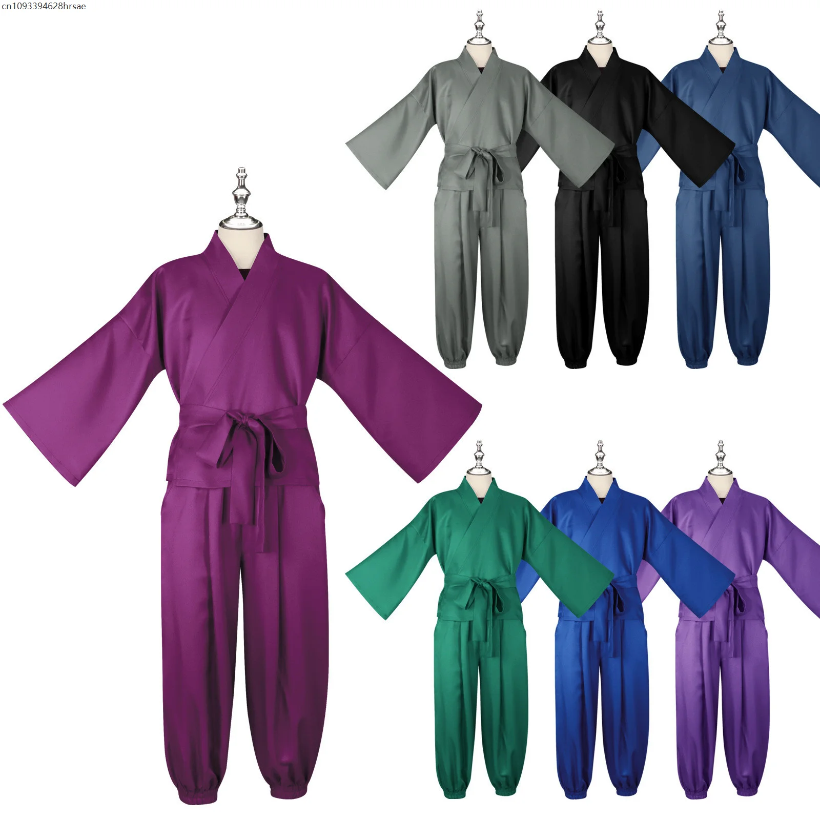 

Anime Costume Adult Version 8 Colors Black Purple Green Blue Light Green Cos Convention Halloween Ninja Costumes