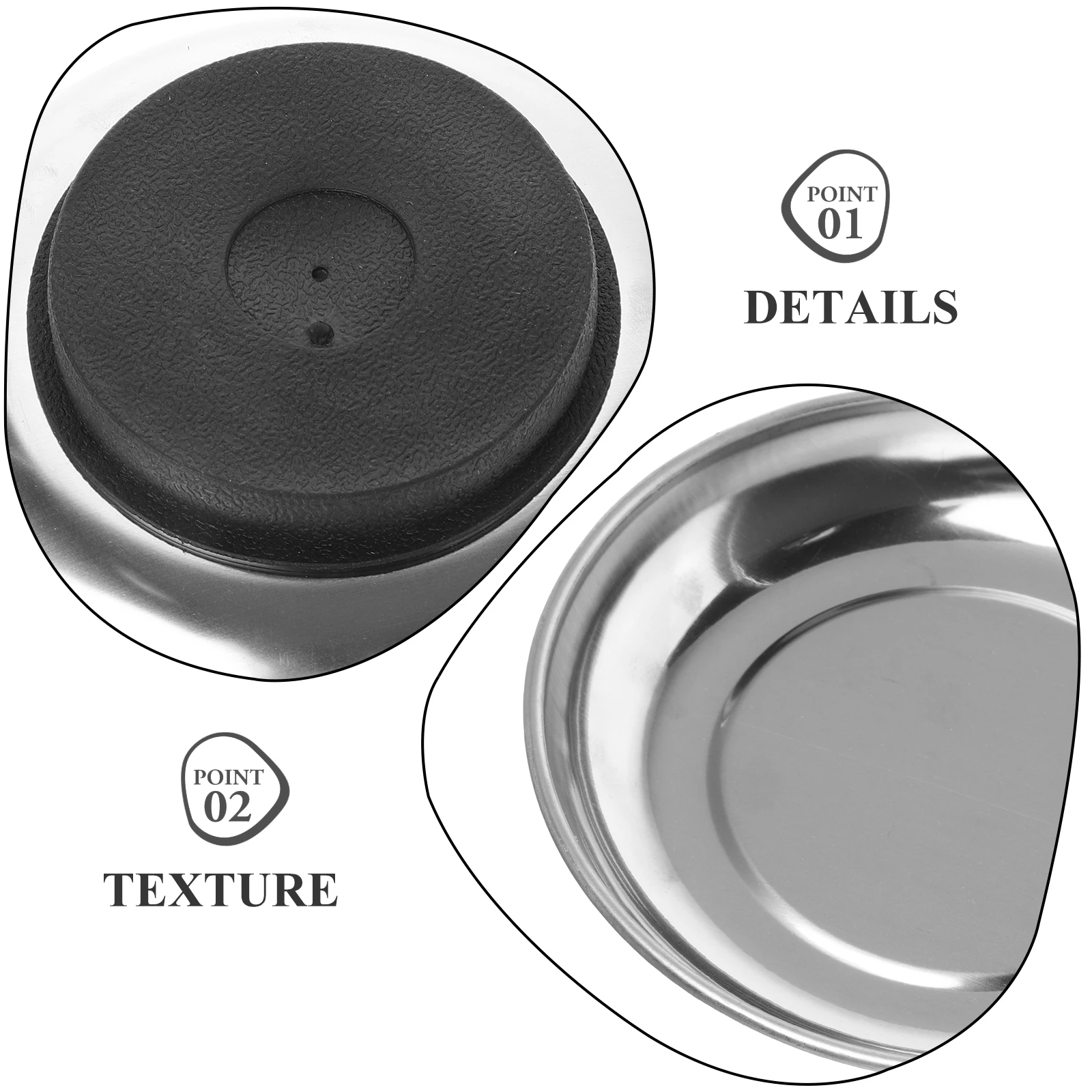 

Heavy Duty Magnetic Bowl Non-Slip Base Strong Magnet Durable Parts Holder For Mechanics Screws Nuts Bolts Trays Tool