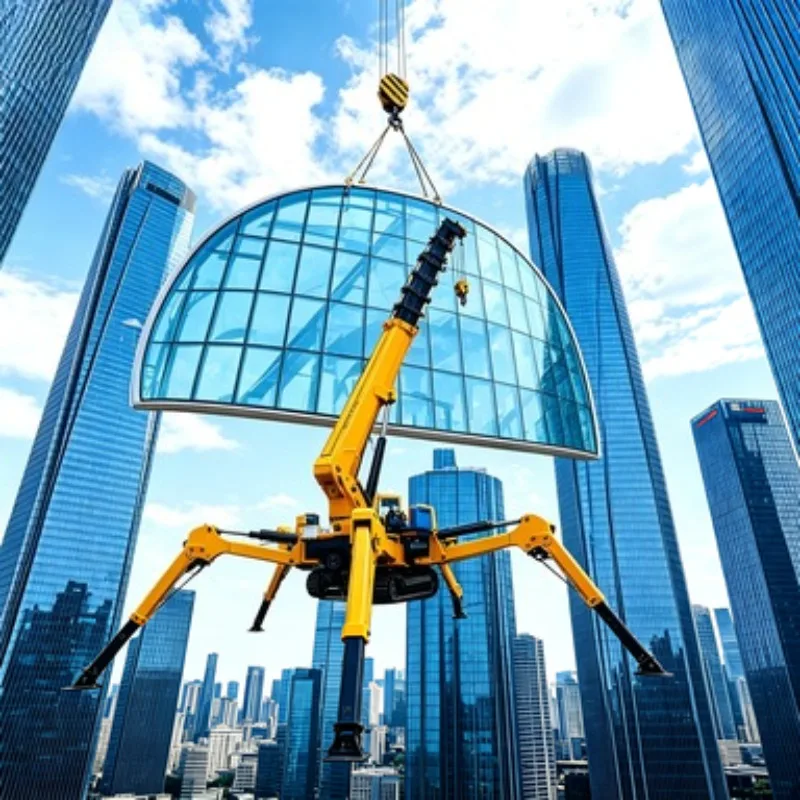Mini Spider Crane 4 Ton Crawler Hydraulic Telescopic Boom Articulating Arm Remote Control Foldable Portable Construction Lift