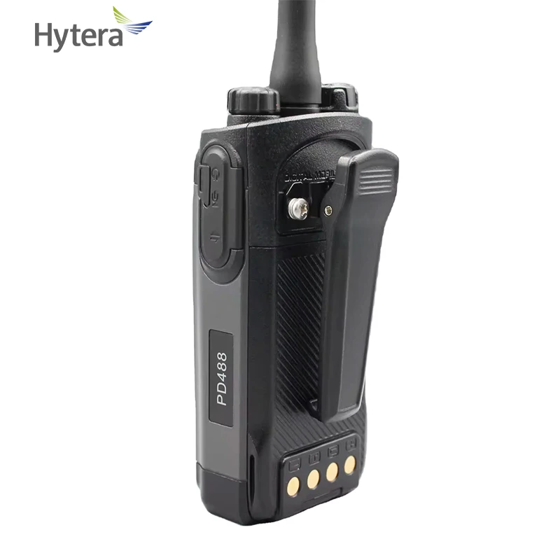 HYTERA-walkie-talkie de largo alcance, Radio Digital bidireccional con teclado completo, PD485, PD482, Pseudo Trunk, para seguridad, 2 piezas