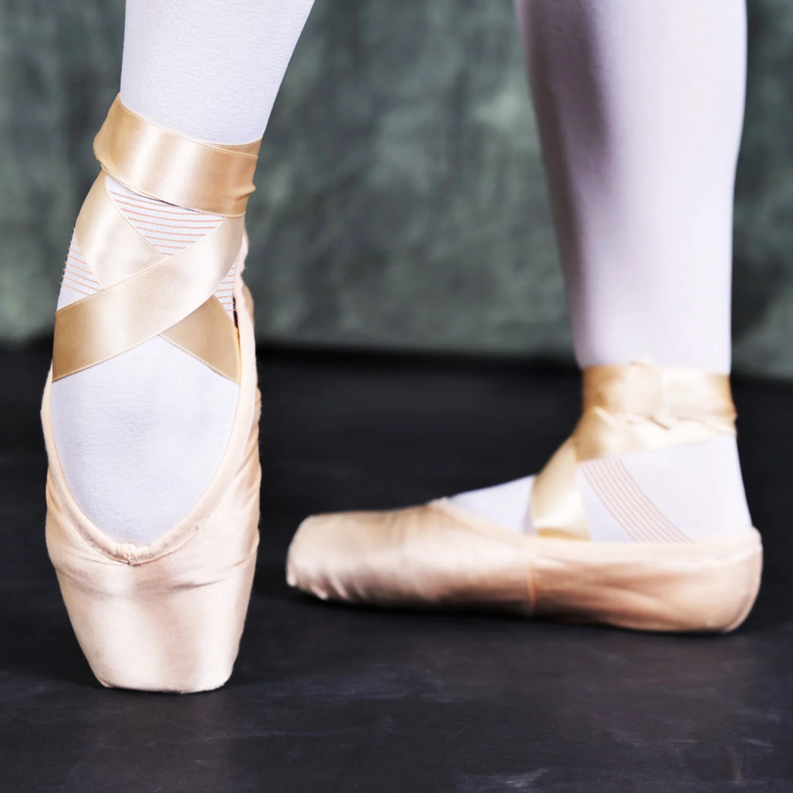 2 Buah Pita Elastis Tak Terlihat untuk Sepatu Pointe Balet Pita Peregangan Tali Sepatu Dansa Diperkuat untuk Tari Jazz Modern